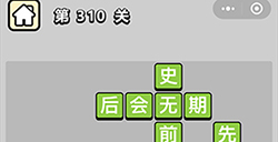 成语小秀才第310关答案  成语小秀才答案310关